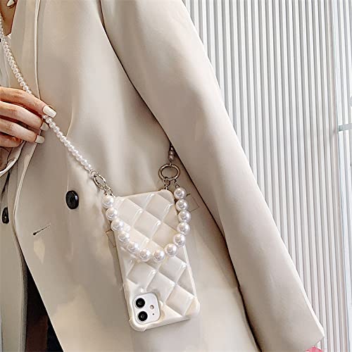 Lanière crossbody téléphone perles et coque diamantée pour iPhone : cadeau idéal - 2