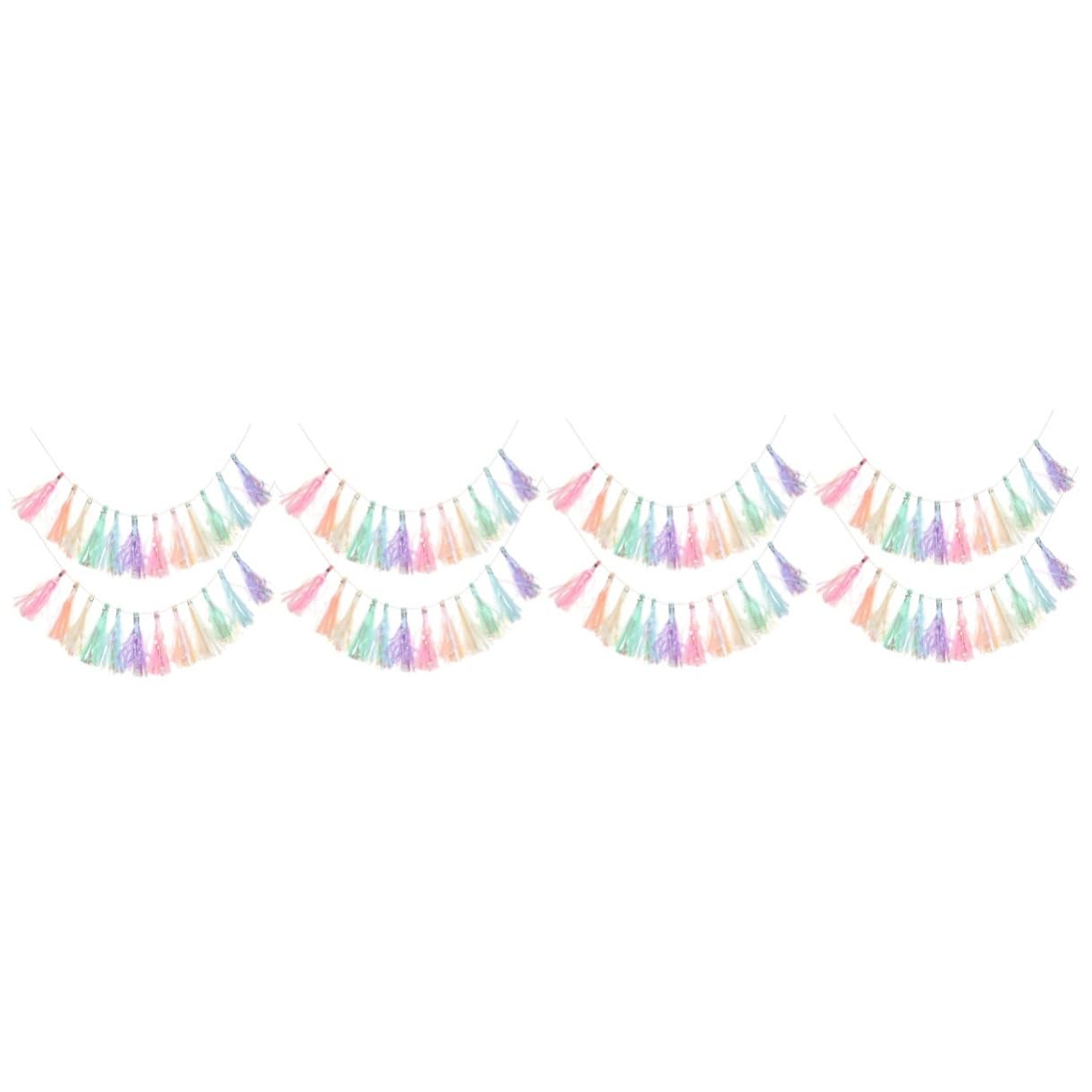 4 Sets Hängendes Bandbanner Quastengirlande Hochzeit Quaste Banner Party Hintergrund Für Geburtstag Babyparty 2 Stück * 4