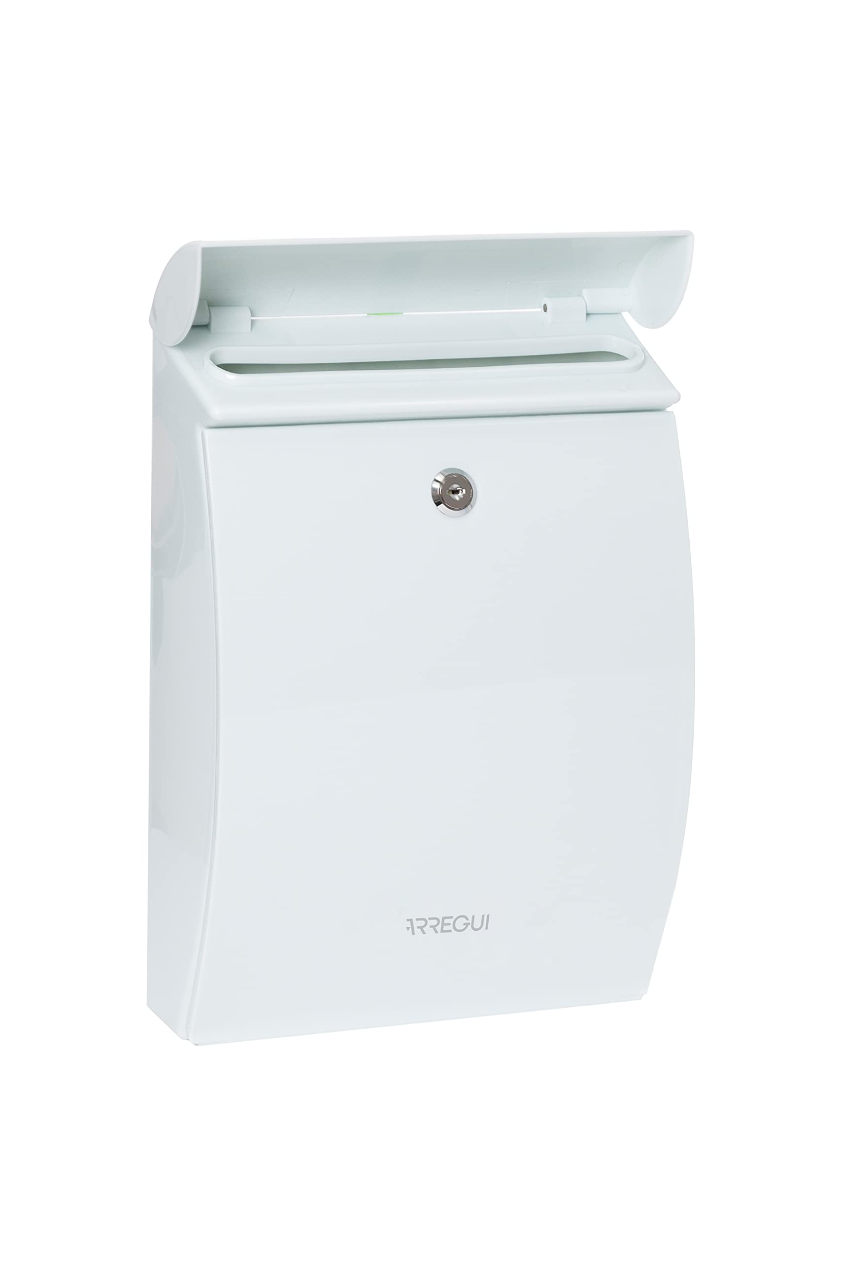 ARREGUI Mininova E5331 Boîte aux lettres en plastique robuste, Taille M (courrier format A4 et magazine), Boîte aux Lettres Murale, Anti-pluie, Anticorrosion, Facile à Installer, Blanc