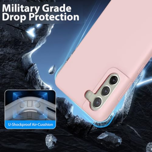 Image of LIRAMARK Liquid Silicone Soft Back Cover Case for Samsung Galaxy S21 FE 5G (Pink)