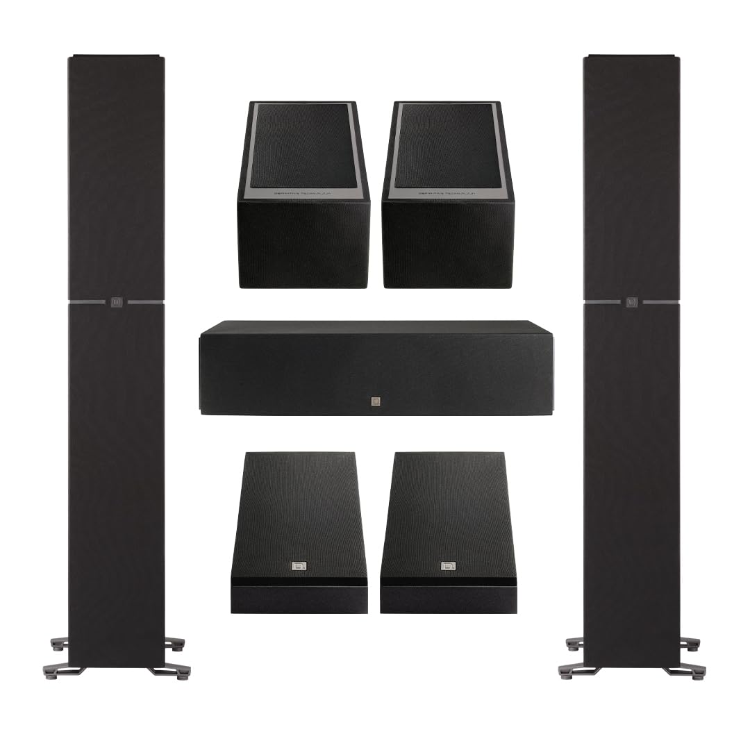 Definitive Technology Dymension Atmos Home Theater System - Bundle with (2) DM70 Towers, (1) DM30 Center Channel, (2) DM95 Rear Speakers and, (2) DM90 Atmos Speakers