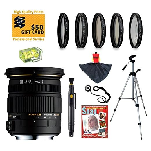 Sigma 17-50mm f/2.8 EX DC HSM FLD Large Aperture Zoom Lens with UV, CPL, FLD, ND4,+10 Macro Filters and Bundle for Sony Alpha A99, A77, A65, A58, A57, A55, A37, A35, A33, A900, A700, A580, A560, A550, A390, A380, A330 and A290 Digital SLR Cameras