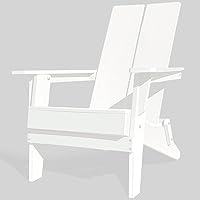Vista 11 de Silla plegable Adirondack – Plástico HIPS para todo tipo de clima con soporte para tazas – Silla de salón de exterior resistente, ergonómica