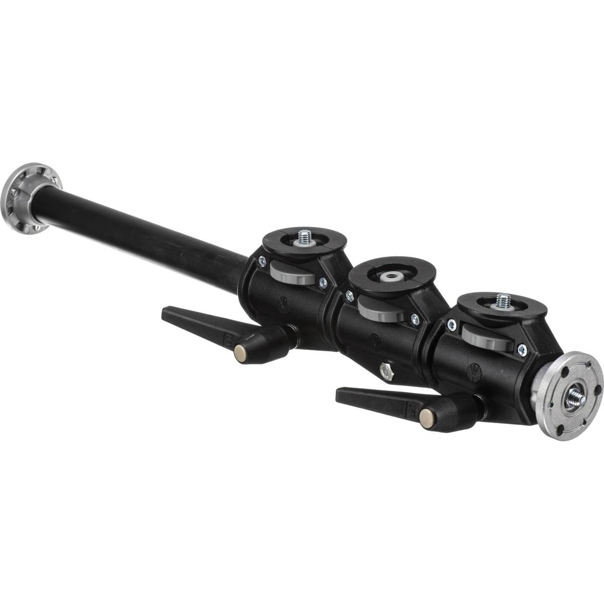 Manfrotto 131DDB poziome 4-głowe akcesorium ramię - czarne (do montażu 2 głowic pionowo i 2 główki poziomo, gwint 3/8" na wszystkich nasadkach)