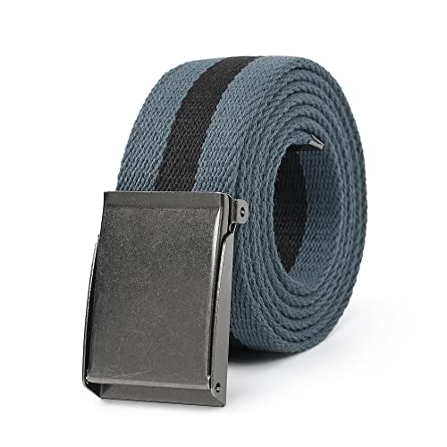 Image of Mile High Life Canvas Web Belt | Cut to Fit Up to 52 inch | Flip-Top Matte Silver Nickel Buckle 12 Colors