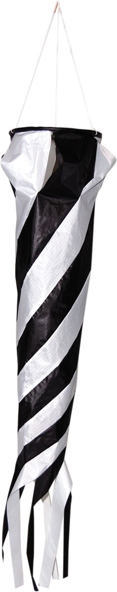 Spirit of Air Turbo Spin Sock 36" - Black & White Windsock