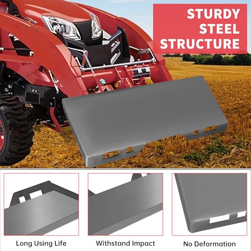 Image of ECOTRIC 5 /16 inch Skid Steer Attachment Plate Compatible with Bobcat & Kubota