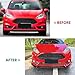 Black Front Bumper Spoiler Splitter Lip Kit for Ford Fiesta ST MK6 2012-2017