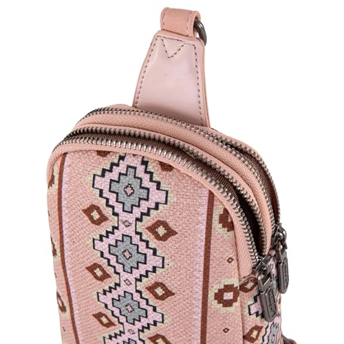 Image of Wrangler Small Sling Bag for Women, Leather Crossbody Bags Cross Body Purse Fanny Packs with Adjustable Strap for Gift