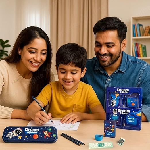 Image of Pack of 6 Sets | Space Theme Stationery Set for Kids Party | Best Birthday Return Gifts in Bulk for Boys & Girls Age 3 to 10
