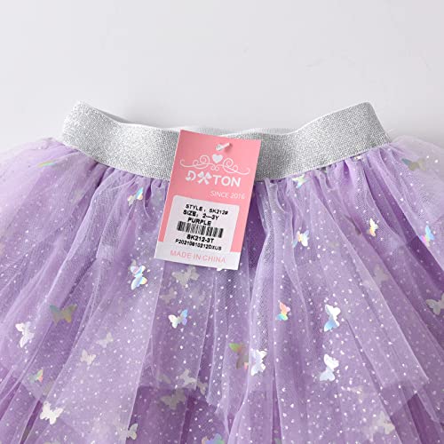 Dxton Kids Baby Girls Tutu Toddler Rainbow Flower Tulle Skirt Sk212 4T #TOP1