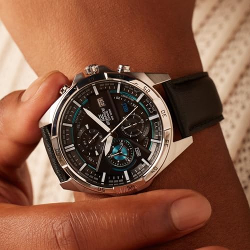 Casio EDIFICE Reloj en caja sólida de acero inoxidable, 10 BAR