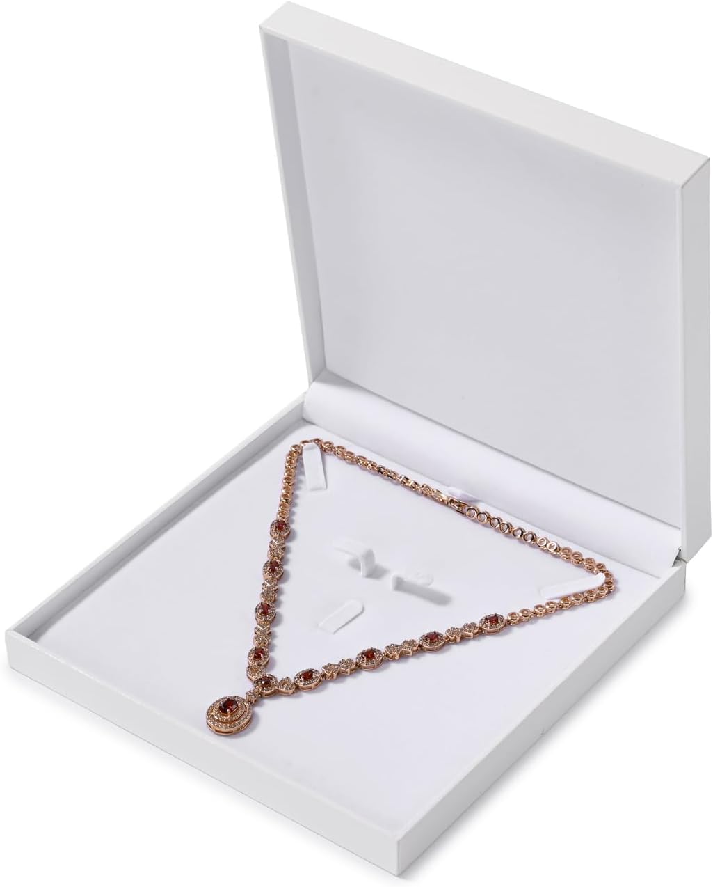 3 In 1 Jewelry Gift Boxes Jewelry Set Box Necklace Box Necklace Gift Box Jewelry Box Necklace Earring Ring Bracelet Box Gift Boxes For Presents Necklace Boxes For Jewelry Gift (White)