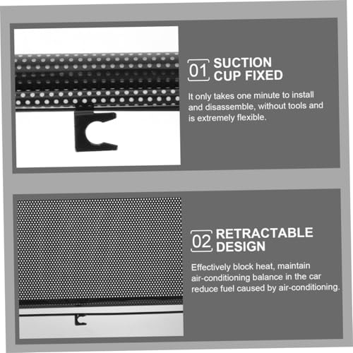 Parasol retráctil de parabrisas PRETYZOOM para coche protector solar interior ajustable 4