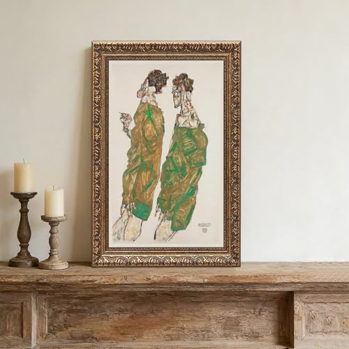 Cadre suspendu Egon Schiele Devotion 1913 pour décorer un mur vide sans percer
