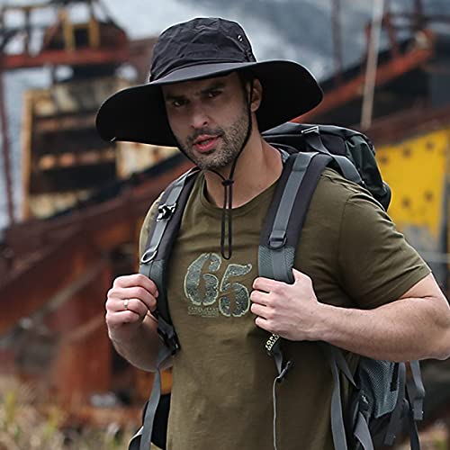 Wide Brim Sun Protection Hat Outdoor Unisex Ventilated Bucket Hats For Hiking Beach Fishing Safari Garden Lawn Yard Work Kayaking #TOP3