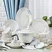 AMZOPDGS Set di stoviglie in Ceramica Piatti per la casa Stoviglie semplici in Bone China Regali quotidiani Set di stoviglie