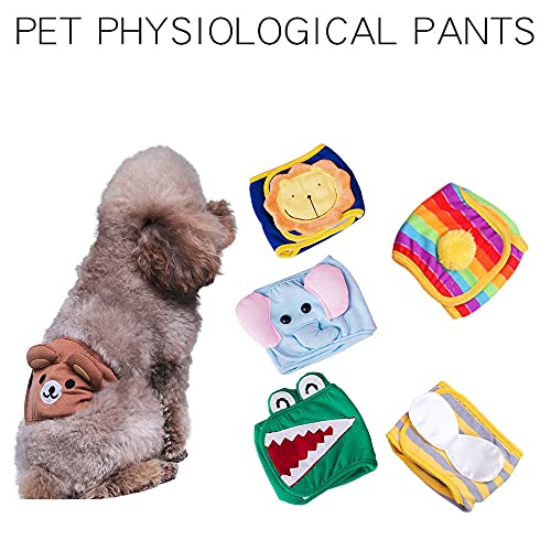 Image of Dog Diaper, Male Dog Belly Bands Physiological Pants Washable Reusable Soft Puppy Nappies Wraps for Small Dogs (XL, Elephant)