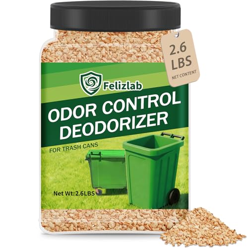 Outdoor Trash Can Deodorizer 2.6 lbs, Long-Lasting Odor Eliminator & Moisture Absorber, Strong Garbage Can Deodorizer for Bins, Dumpsters & Recycling Containers