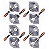 WYQYQ 8pcs Corner Clamp - Right Angle 90 Degree Wood Clamps For Woodworking, With Adjustable Swing Jaw Aluminum Alloy Frame, For Welding, DIY Woodworking