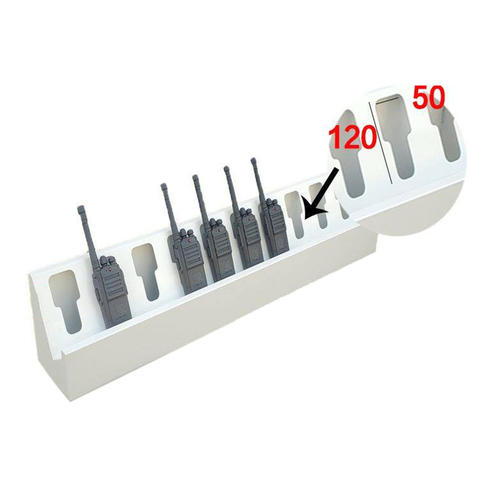 Organizer Ścienny Walkie Talkie 2 Way Radio Organizator Rack | Strażak Multi Unit Handheld Radio Holder,Uniwersalny Futerał Radiowy,Uchwyt Walkie Talkie z podstawą ładującą,dla szkoły