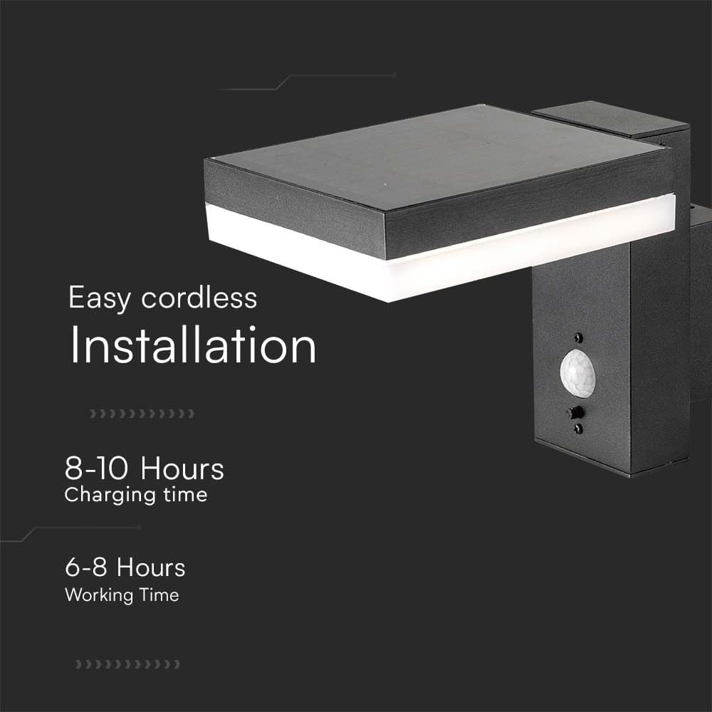 V-TAC Lampy solarne – lampa solarna – IP54–220 lumenów – 3000 K