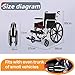 Lightweight Wheelchair with Removable Elevating Leg Rests, Folding Transport Chairs for Adults & Seniors with Full Arms And Dual Brake, Portable Wheelchairs Foldable,18