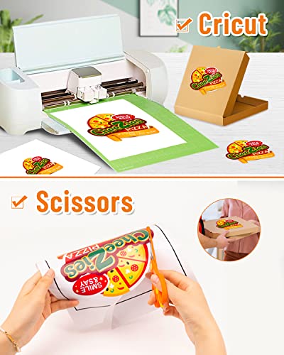 image for QYH Printable Vinyl Sticker Paper for Inkjet Printer Clear Labels 50 S