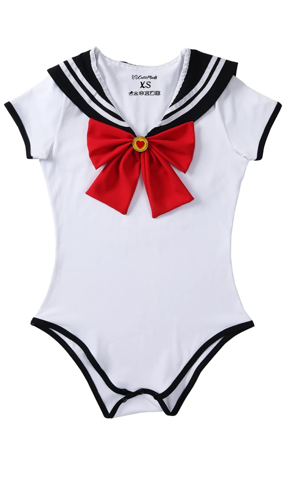 CutiePlusU Onesie bawełniane śpioszki dla dorosłych z guzikiem w kroku, kostium Cosplay, magiczny marynarz, zestaw