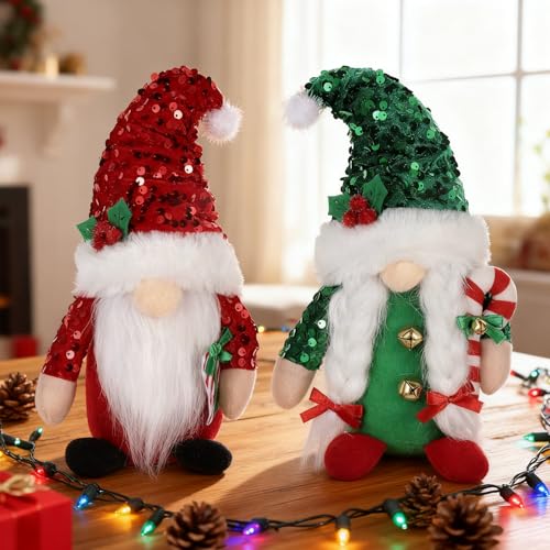 HAIJIYUNTU Weihnachtswichtel Figuren, 2 Stück Wichtel Weihnachten...