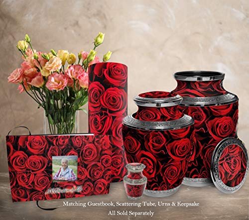 Image of Rose Celebration of Life Funeral Guest Book for Memorial Service