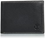 Timberland Men's Leather RFID Blocking Passcase Security Wallet, Black, One Size