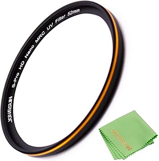 JONGSUN 52mm UV Filter, Camera Ultraviolet Protection Filter, 16 Layers Multicoated, Schott B270