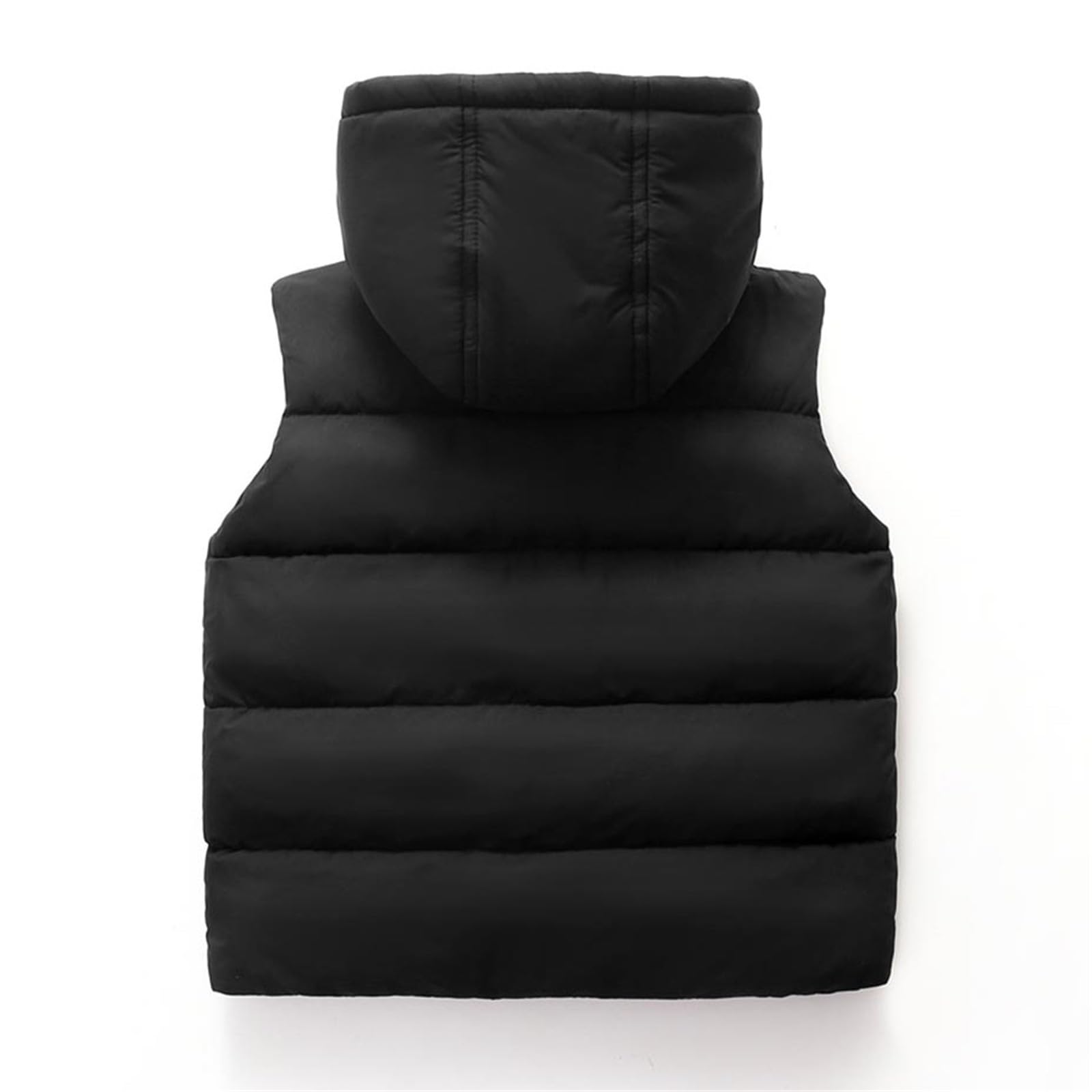 HAOLEI Chaleco Acolchado con Capucha Unisex Chaqueta Niños Niñas con Cremallera y Bolsillos Abrigo de Plumas Ligera Chalecos Acolchado Invierno Sólidos Cálido Cortavientos Exteriores 3-12 Años