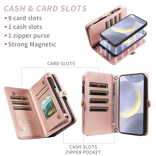 Coque Samsung Galaxy S24 Plus Asuwish CSYBYW008 en silicone rose gold