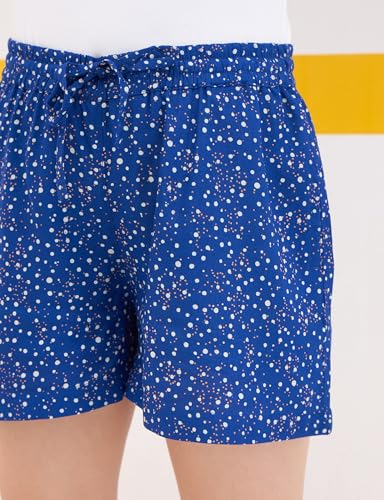 Image of Amazon Brand - Symbol Girls Flared Fit Printed Rayon Shorts | Elasticated Waistband | Age 2-14 Years