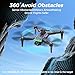 Drones with Camera for Adults 4K, Professional GPS Drone with Auto Return, 4-Way Obstacle Avoidance, Follow Me, Foldable, Includes 3 Batteries & Case(Black)