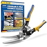 S&R Cisaille à Tôle Cisaille Plaquiste Couvreur Professionnelle 280 mm – Coupe à Gauc...