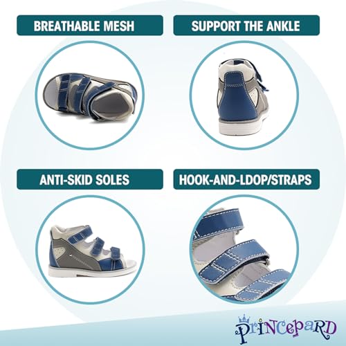 princepard Toddlers Orthopedic Sandals with Arch Support,Low-top Supportive SMO Shoes4