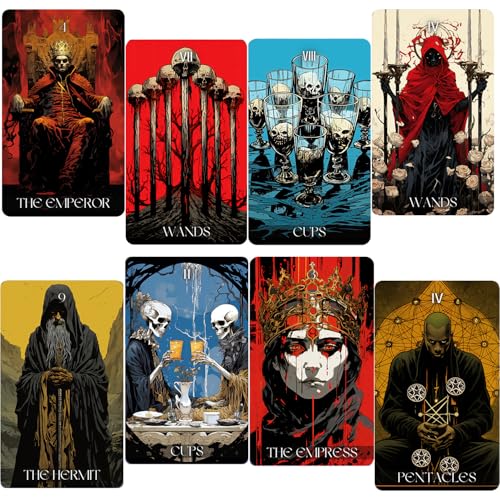 ZHQGYN 78 Tarot Cards, Tarot Cards Deck with Guide Book for Beginners, Fortune Telling Toys, Durable Cards, Suitable for Beginners to Experts, Creative Art Real Experience.
