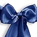 Lann's Linens - 100 Elegant Satin Wedding/Party Chair Cover Sashes/Bows - Ribbon Tie Back Sash - Royal Blue