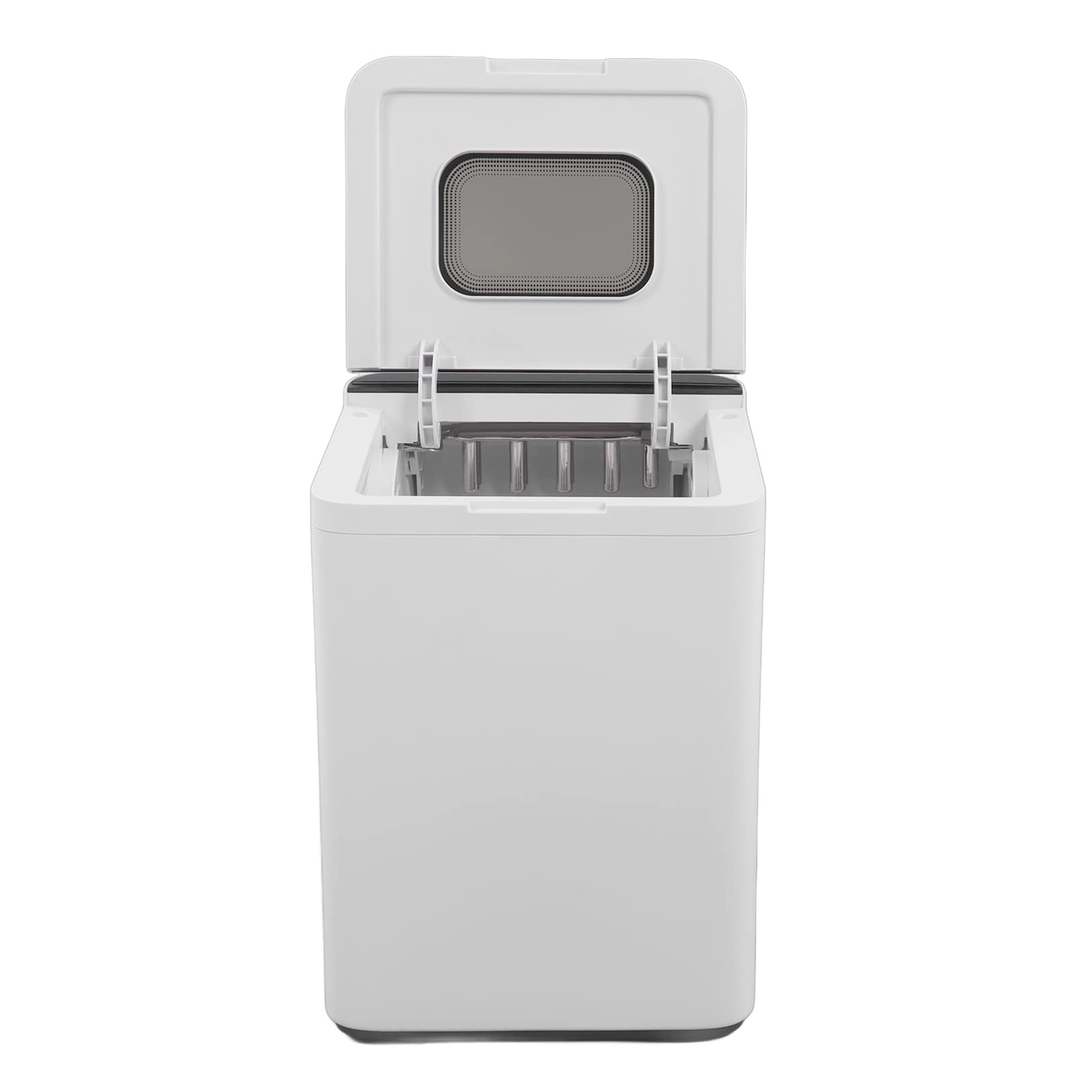 Máquina para Hacer Hielo, Portátil, de bajo Ruido, para Encimera, para Oficina en Casa, Tanque de Agua de 1,5 L, Color Blanco