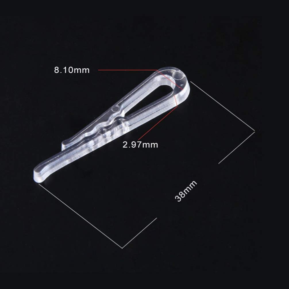 uxcell 200 mollette a coccodrillo in plastica resistente, 5 cm, colore bianco, a forma di U, con denti per cravatte, pantaloni, calze, indumenti pieghevoli