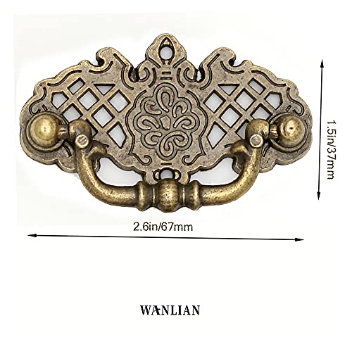 WANLIAN Handles Vintage Antique Bronze Cabinet Retro Knobs Handle (1), 6.7 x 3.7 x 0.8 cm - Image 4