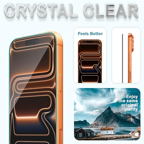 Image of ArmourPro Military-Grade Gorilla Borderless Tempered Glass for iPhone 17 Pro (6.3 Inches) with Installation Kit | Anti Dust Mesh Filter, 9H Hardness Shatterproof, Full Screen Coverage