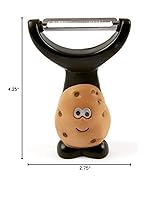 Vista 3 de Joie Mr Potato Y-Shaped Peeler, Cute Kitchen Gadget for Vegetables and Fruit, Create Long Wide Veggie Pasta Strands, Stainless Steel Blade