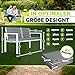 tillvex® Gartenbank Wetterfest 3-4 Sitzer mit Abdeckung & Kissen | Parkbank in Holzoptik bis 300kg belastbar UV-beständig | Sitzbank Garten Terrasse Balkon mit waschbarem Bezug