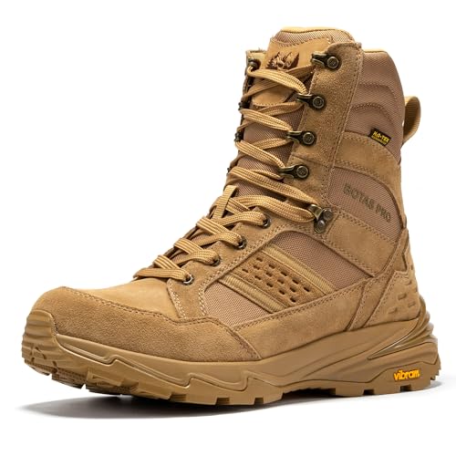 BOTAS PRO Waterproof Tactical Boots Men, 8 Inch Breathable Outdoor Lightweight Hiking Work Military...