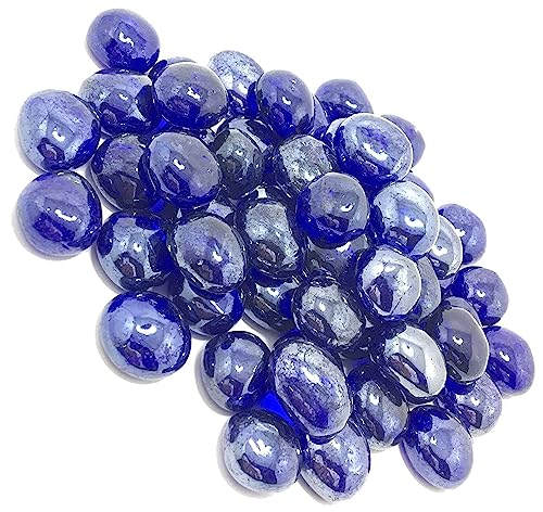 Image of Decorative Decorative Stones for Vase Filler or Pebbles for Home Decor /Decorative Capsule Pebbles /Glass /gravels /Stone /Beads for Aquarium, Table, vase, Fountain (Dark Blue, 480 Gram)