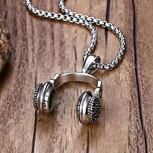 Preisvergleich Produktbild Persönlichkeit Männer Anhänger Schmuck, Männer Anhänger 34Mm Edelstahl Kopfhörer Anhänger 4 Farben Optional Geburtstagsgeschenk, Thumby, Mehrfarbig